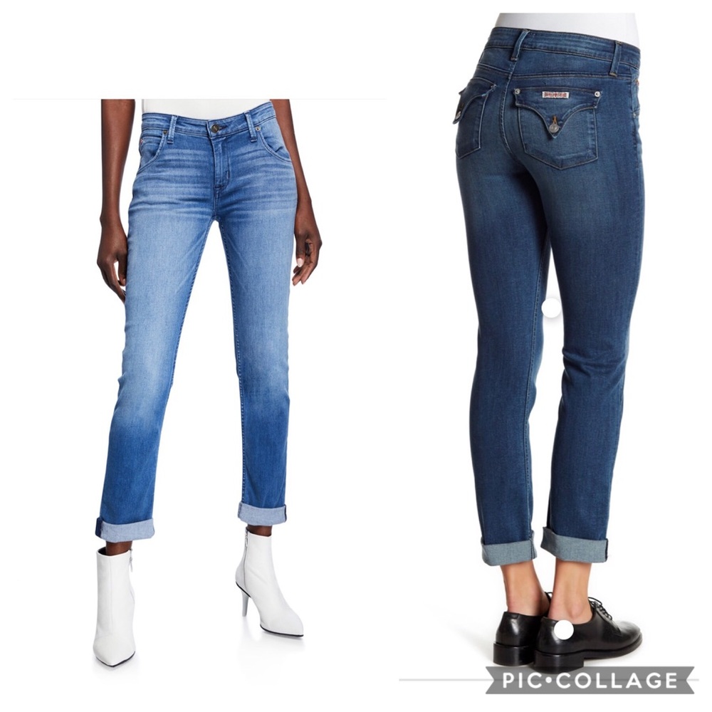 Hudson Crop Straight Cuffed Bacara Jeans